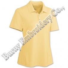 Ladies Yellow Short Sleeve Polyester Cotton T-Shirts Polo Shirts